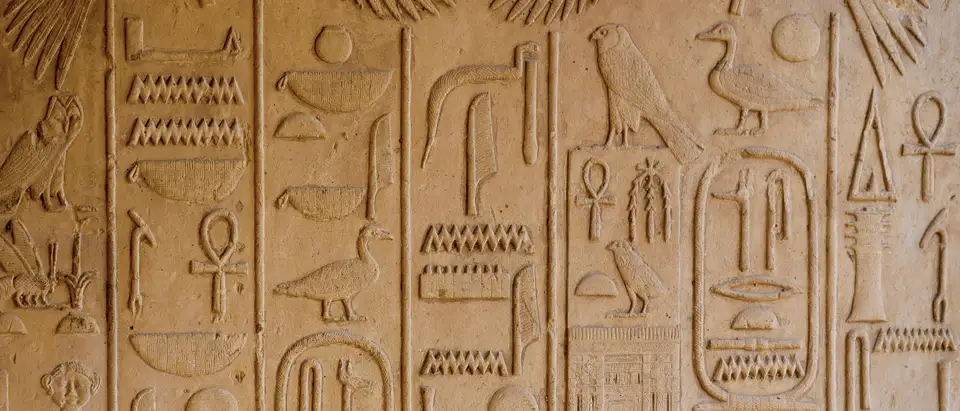 Hieroglyphs and ancient Egyptian language