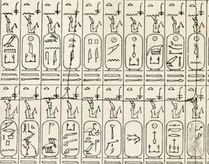 Saqqara king list 1866