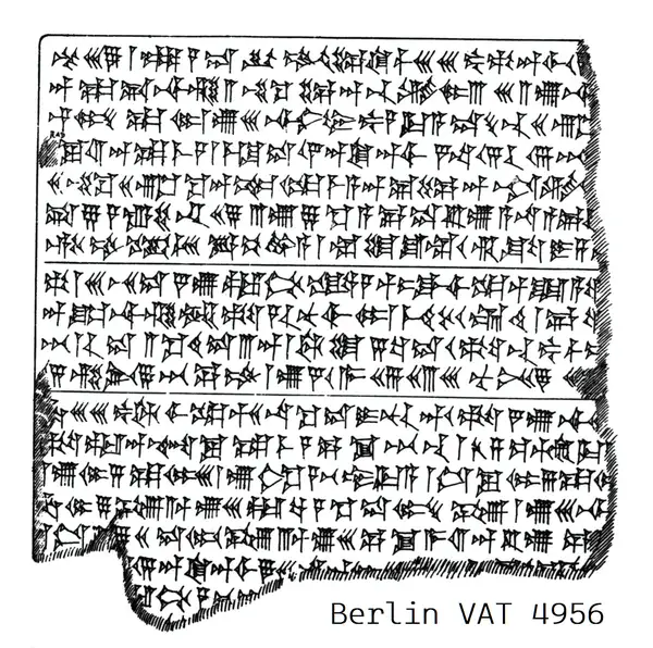 Cuneiform tablet VAT 4956