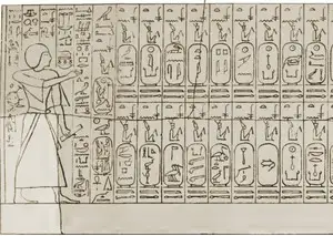 Saqqara king list 1864