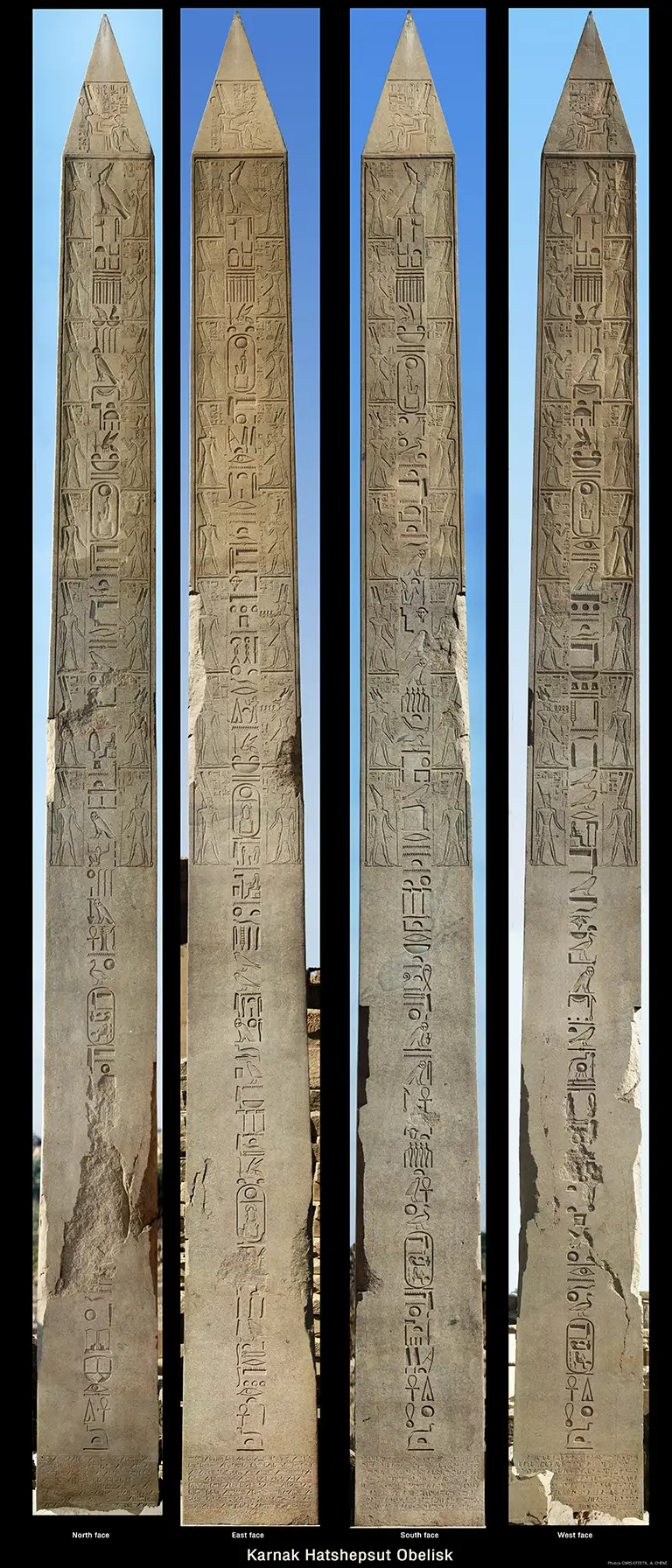 Photo of the four faces of Obelisk E